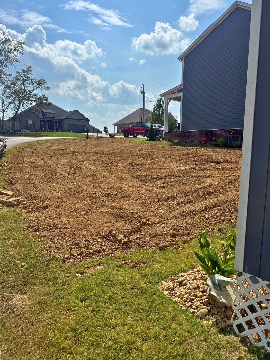 Residential yard grading, Middle Tennessee